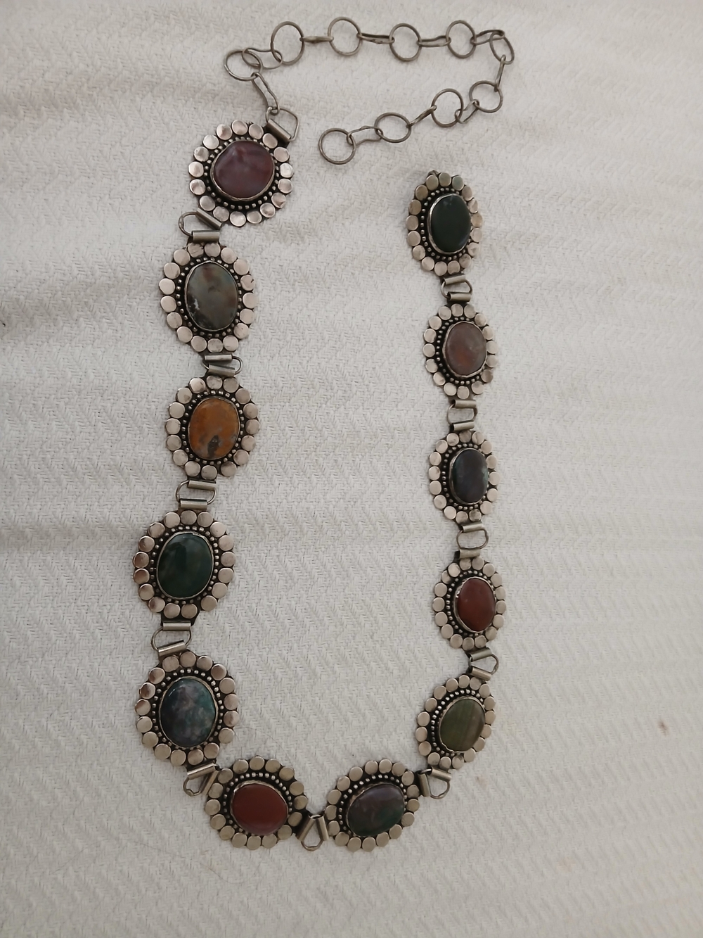 Vintage 1990's Style Western Inspired Gemstone Belt From India